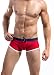 DESMIIT Men's Rope Waist Design Swim Briefs ,Red , US Small / Tag L(28"-30")