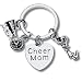 Cheer Mom Keychain, Cheer Mom Gift, Cheer Mom Charm Keyring Perfect Cheerleading Moms