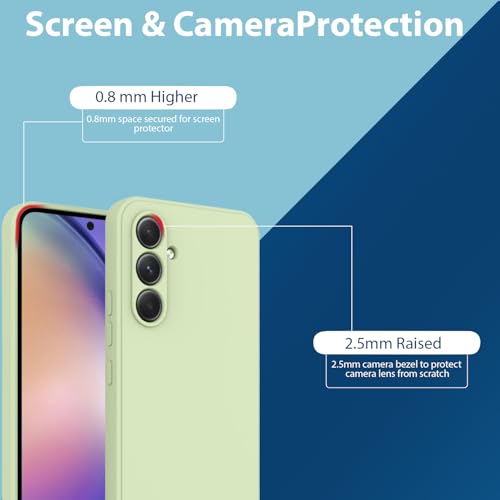 Image of LIRAMARK Liquid Silicone Soft Back Cover Case for Samsung Galaxy S26 5G| Soft Micro-Fibre Lining Inside | Camera Protection Bump (Green)