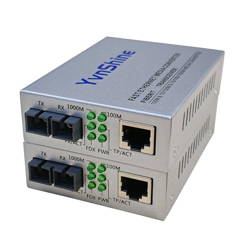 Convertidor de medios de fibra Gigabit monomodo dual SC a RJ45 para 20 km en paquete de 2