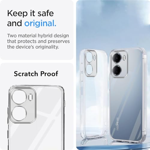 Image of Jkobi Silicone Back Cover Case for Redmi 15A 5G (Clear Shockproof Case with Camera Protection | Soft and Flexible | Transparent)