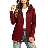 Générique Veste Imperméable Femme Capuche Taille Poches Veste Imperm�Able