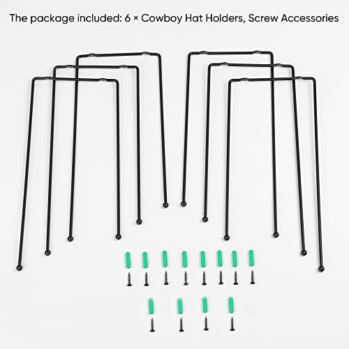 Taozun-Cowboy-Hat-Rack-Organizer-6-Pieces-DIY-Hangers-for-Wall-Display