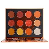 DE'LANCI Eyeshadow Palette Makeup 12 Colors orange yellow ultra Pigmented Matte Shimmer Cute ,Pro Bright Eye shadow Powder Pallet Long Lasting waterproof Cosmetics make up palette easy to blend…