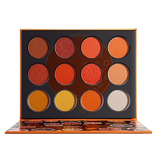 DE'LANCI Eyeshadow Palette Makeup 12 Colors orange yellow ultra Pigmented Matte Shimmer Cute ,Pro Bright Eye shadow Powder Pallet Long Lasting waterproof Cosmetics make up palette easy to blend…