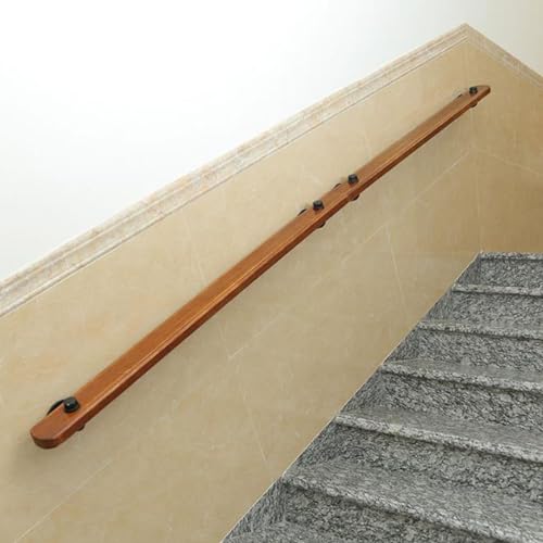 Rampe d'escalier en bois 180 cm avec fixation murale pour loft intérieur