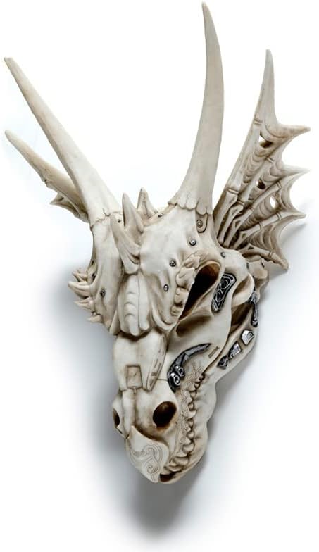 1Pcs Giant Dragon Cranium Ornament with Metallic Element