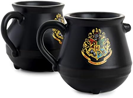 Paladone Harry Potter Cauldron Expresso Mugs - Set of 2 - Hogwarts Crest - Officially Licensed Merchandise (PP9176HP)