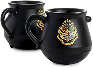 Paladone Harry Potter Cauldron Expresso Mugs - Set of 2 - Hogwarts Crest - Officially Licensed Merchandise (PP9176HP)
