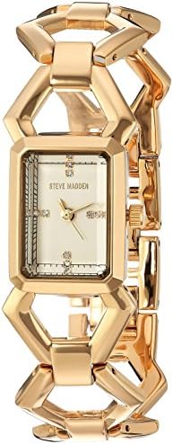 Steve Madden Women's Japanese-Quartz Watch with Alloy Strap, Gold, 23 (Model: SMW046G)