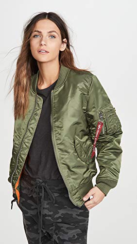 Alpha Industries Women's Ma-1 Flight Jacket (L, Sage) #TOP1