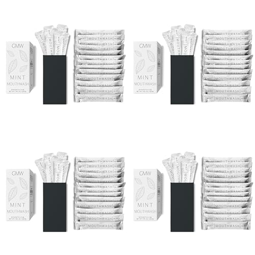GMW Collection Travel Size Mouthwash Packets - Individual Mini Mouthwash Packets for Fresh Breath - Perfect Travel Size Toiletries for Guest Bathrooms - Alternative to Breath Strips and Breath Spray