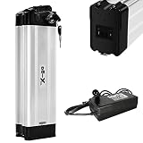 X-go 48V Bateria Bicicleta Electrica 13Ah 624WH Li-Ion Plegable Pedelec E-Bike Batería y Cargador para 250W 350W 500W...