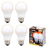 アイリスオーヤマ LED電球 60W 4個セット E26 広配光 電球色 LDA7L-G-6T62P