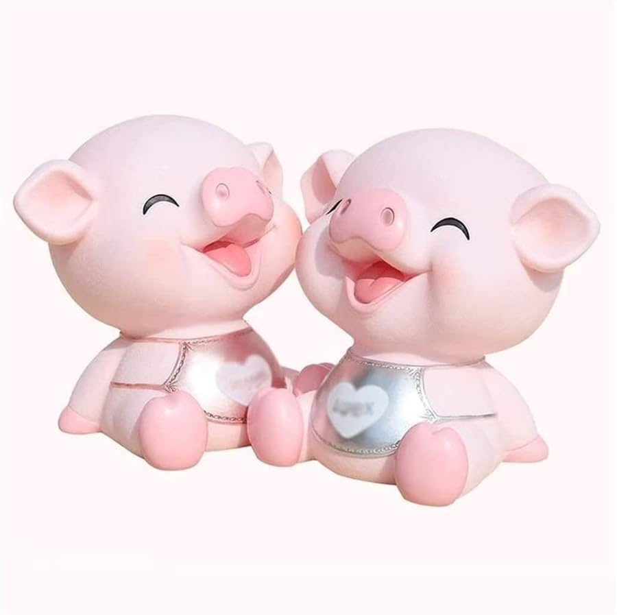 小型金庫 装飾貯金箱 2 個かわいい貯金箱プラスチック豚貯金箱貯金箱