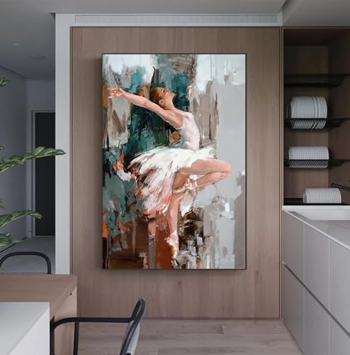 Affiche de danse et peinture sur toile de ballet décoration murale salon