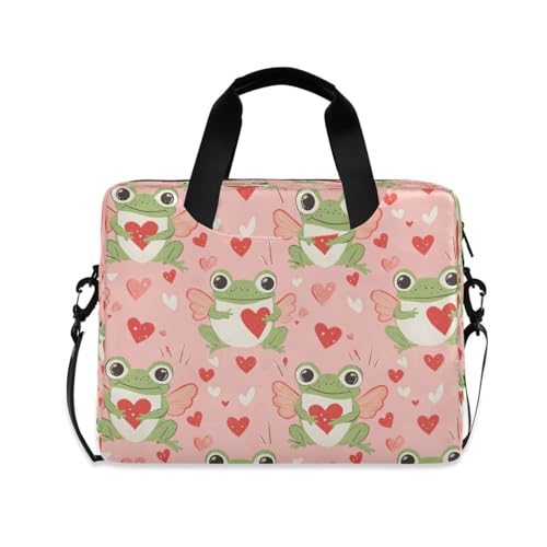 Bolso para laptop con patrón de corazones y alas miniatura 1