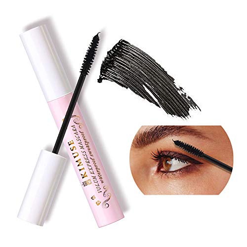 4D Silk Lash Fiber Mascara Makeup, Smudge-Proof, Waterproof, Soft Full Lashes, Natural Long-Lasting, Longer Fuller(Black)