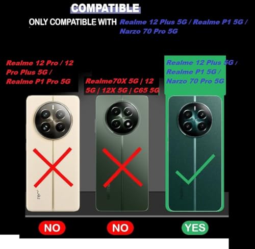 Image of Bintage 2in1 Hard Slim Back Case | Soft Border Camera Protect | Dual PU Leather Finish Back Cover Compatible for Realme Narzo 70 5G - White & Brown