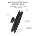 Multi-Purpose Dual Socket Arm – 360-Degree Adjustable, Heavy-Duty Clamp for 1-Inch Sphere, Universal Mounting(Large)