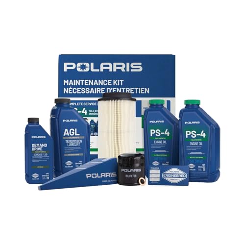 Polaris Service Kit for SPORTSMAN 570 850 X2 570 6x6 Models and More Includes Demand Drive Fluid AGL Fluid PS-4 5W-50 Full Synthetic Oil 1 Air Filter 1 Oil Filter Genuine OEM - Part 2830549