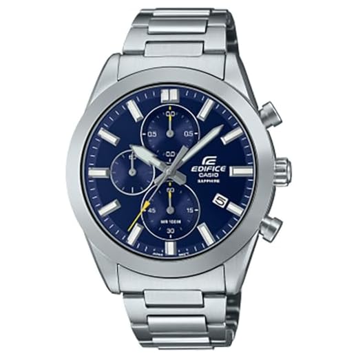 CASIO EDIFICE Reloj Cronógrafo para Hombres de Cuarzo con Correa en Acero Inoxidable EFB-710D-2AVUEF