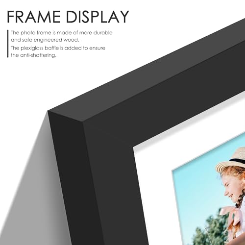 Image of DUENPY 22x22 Picture Frame 4x6 Collage Picture Frame Displays Sixteen 4x6 inch Photos Collage Wall Decor Wall Hanging Black