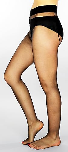Image of Mona's Choice Second Skin Ultra Sheer to Waist Glossy XL Pantyhose /Mens Pantyhose /Mens Trouser Tights