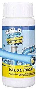 Mahek Store Powerful Drain Blockage Sink Cleaner Powder, Drain Cleaner Automatic Toilet Cleaner & Clog, Blockage Cleaner, Unclogs and (Pack of 2 Each 110 G)