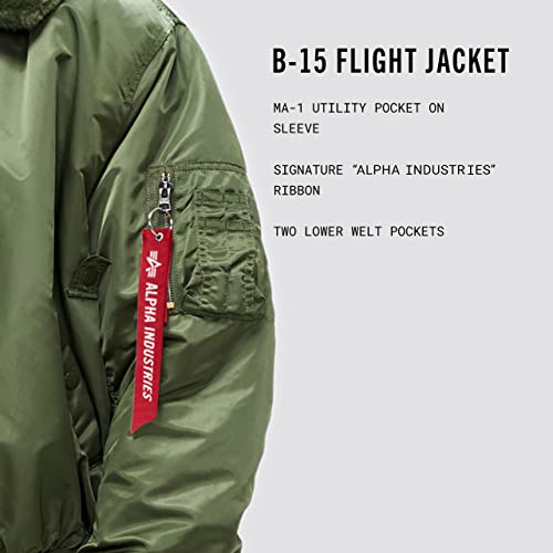 Image of Alpha Industries Men's B-15 Flight Jacket (S, Sage)