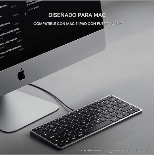 Miniatura 4 de Satechi Teclado Slim W1 Iluminado Con Cable - Teclas Iluminadas Y Conexión Usb-C - Para M2 M1 Macbook Pro Air, M2 M1 Ipad Pro Air, M2 Mac Mini, Imac M1 Diseño Us Inglés Qwerty