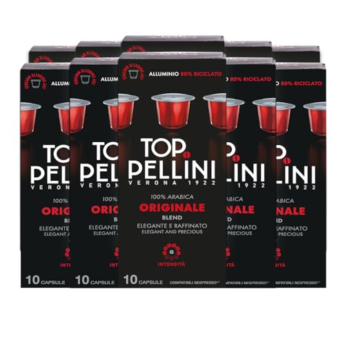 Pellini Top 100% Arabica, 100 Capsule in Alluminio Compatibili Nespresso