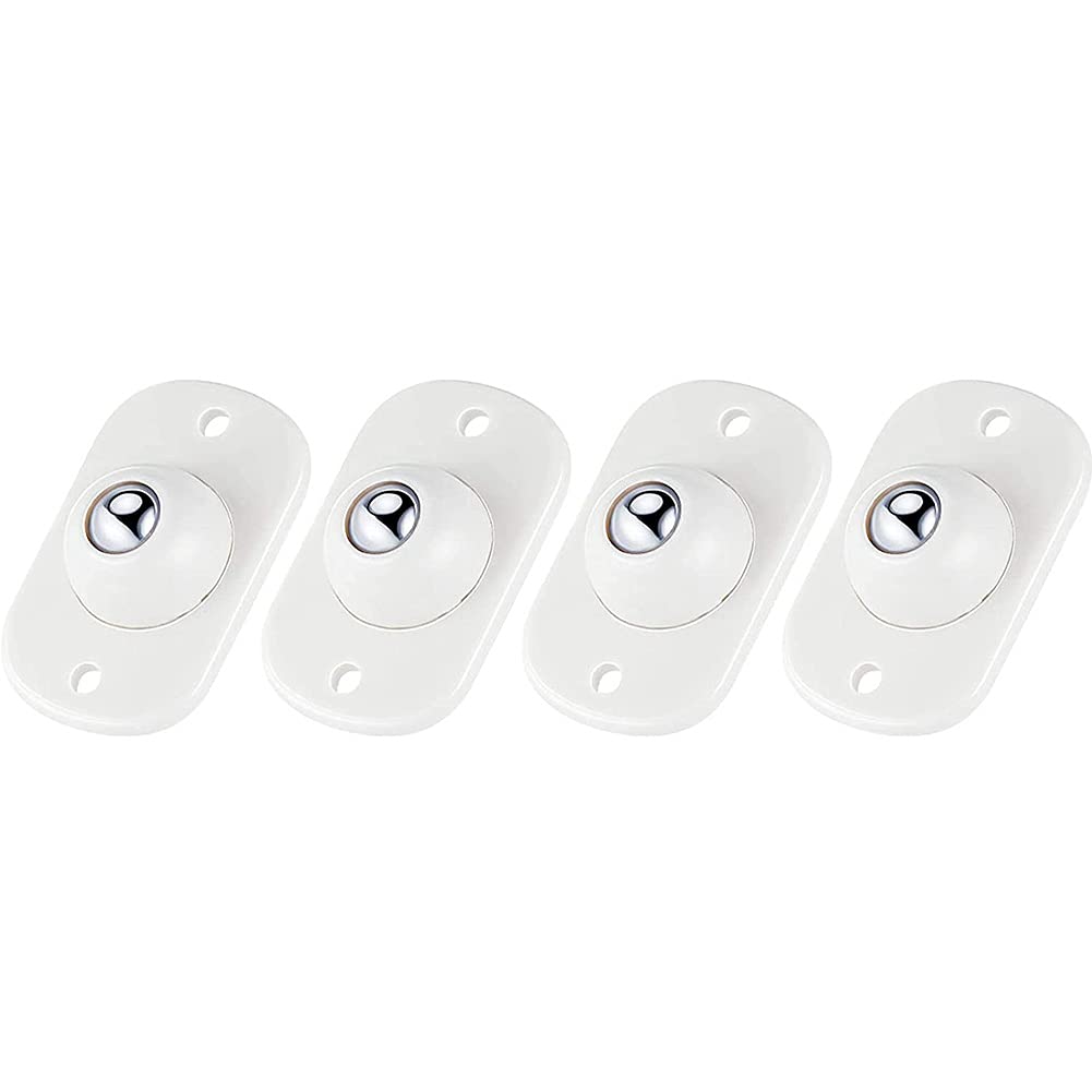Ctrlzs 4Pcs Stainless Steel Mini Swivel Caster Wheels With 360 Degree Rotation For Furniture, Storage Boxes, Cabinet, Trash