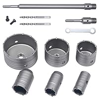 Holle boorkroon, kern boor kroon set SDS Plus 30-160 mm diameter compleet voor hamer 40 mm (5 snijkanten) SDS Plus 120 mm