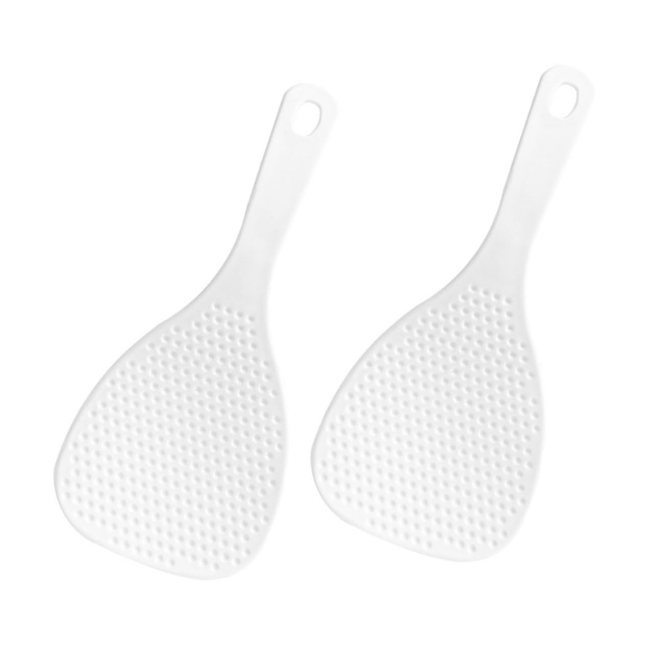 2pcs Rice Spatula Rice Servers Rice Cooker Scoop Kitchen Cooking Spoon Rice Cooking Spoon Rice Accessory Spoons Rice Paddle Safe Rice Scooper Household Rice Scooper White Plastic LALADEFIEE
