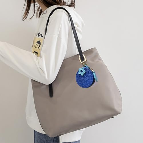 Image of 2.38 x 2.38 Inch Blueberry Fruit Bag Charm Cute Mini Coin Purse Keychain,Mini Leather Coin Pouch Change Purse for Backpack Decoration,Coin Blueberry Wallet Gifts for Girl Women