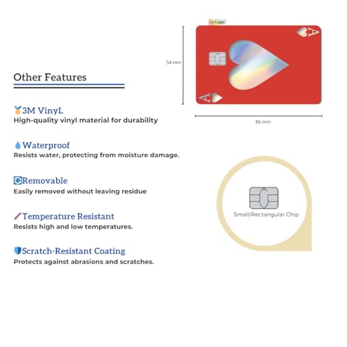 (2 Units) Holographic Credit Card Skin – 3M Material Debit Card Sticker, Waterproof, Durable & Easy to Apply, Multi-Design Personalised Cover (Aces)2