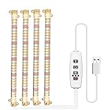 YoKiStar 植物育成ライト LED 1セット4本 10段階調光 室内栽培ランプ 観葉植物育成ライト 定時機能 水耕栽培 低消耗 省エネ USB給電 日照不足解消 植物成長促進用 食虫植物 塊根植物 多肉植物 水草栽培 野菜工場 家庭菜園 野菜育成室内園芸 日本語説明書付き