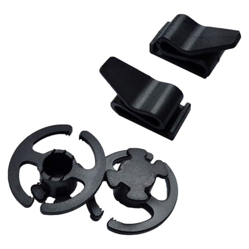 Zerodeko Connecteur de Masque pour Casque de Ski en Plastique Noir, Lot de 2 Paires, Crochet Sécurisé pour Fixation Facile et Protection Auditive Lors Sorties en Snowboard