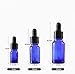 Ericotry 6Pcs 5ml / 0.17oz Cobalt Blue Glass Droppers for Essential Oils Portable Travel Empty Refillable Glass Bottles Essential Oil Perfume Liquid Containers Bottles with Head Droppers