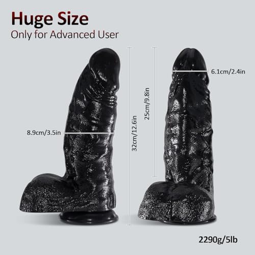 Image of 12.6 Inch Huge Giant Dildo, 3.5'' Diameter Realistic Thick Big Dildos for G-Spot with Strong Suction Cup for Hands-Free Play, Adult Sex Toys for Ultimate Pleasure