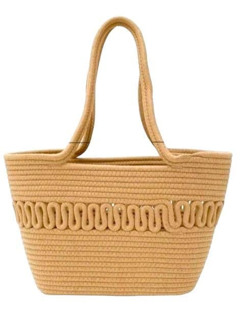 Zeblr Attractive Hand Bag |Basket Bag | Bamboo Tote | Beach Bags for Women|Boho Bag|Handbag |Jute Bag (BEIGE | Size; 29 x 38 x 29 Centimeters)
