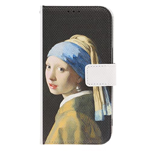 ONLYOU iphone se用 ケース 手帳型 名画 絵画 デザイン 真珠の耳飾りの少女 青いターバンの少女 フェルメール 韓国 diary case iPhone7 iPhone8 iPhonese2 iPhonese3 (iPhone7/8/SE2