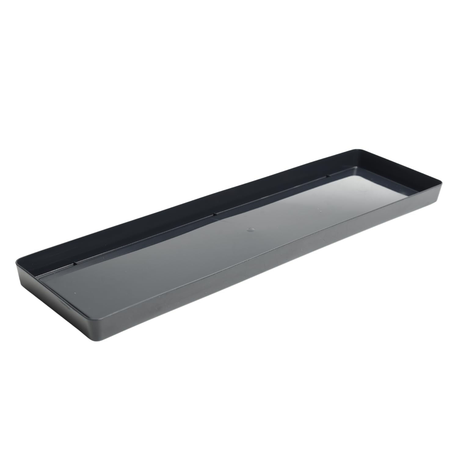 B2C Rectangular Plant Pot Saucer Drip Tray for Long Planters, Plastic Flower Pot Base for Indoor & Outdoor Use, 12.7 x 54.5 cm (Anthracite)
