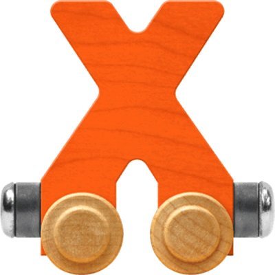 Maple Landmark NameTrains Bright Letter Car X - Made in USA (Orange)