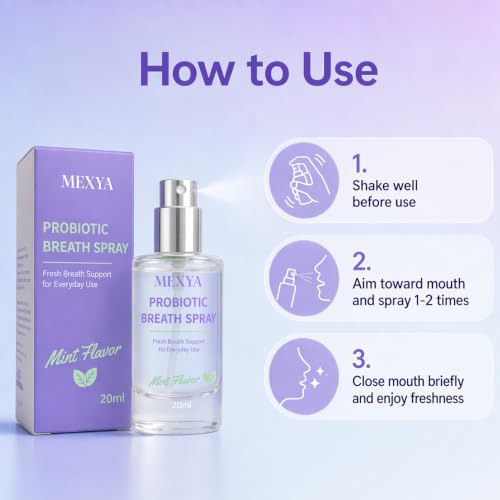 Image of Probiotic Breath Spray for Bad Breath, 2-Pack, Alcohol-Free