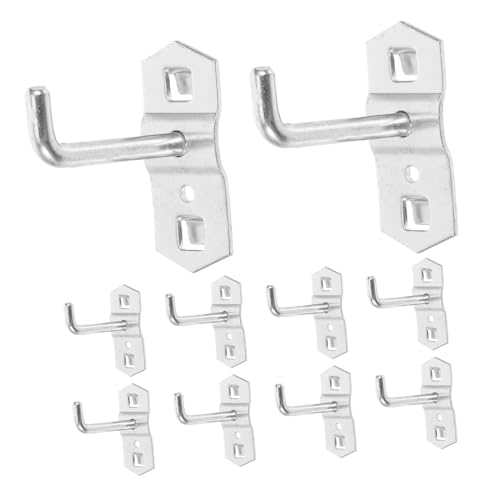 Housoutil Sturdy Metal Pegboard Hooks 10 Pack Hooks for Wall Display Tool Hooks for Garage Accessories