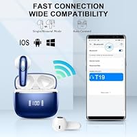 Bluetooth-Kopfhörer, 2026 Bluetooth 5.3 Kopfhörer mit Stereo 3D Immersiv, kabellose Kopfhörer Geräuschunterdrückung mit 4 ENC Mic, 40 Stunden kabellose Kopfhörer LED Display, IP7 wasserdicht Bluetooth – Ansicht 6