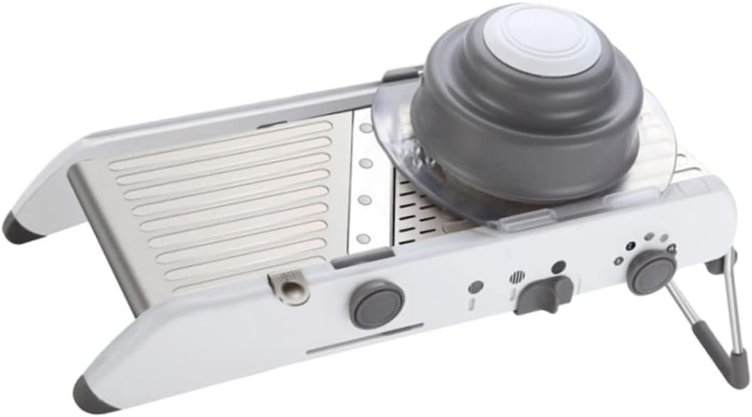 Stainless Steel Food Slicer and Vegetable Chopper Adjustable Mandolin for Potatoes and Vegetables Multi-function Grater with 3 Interchanging Drums for Home Cooking