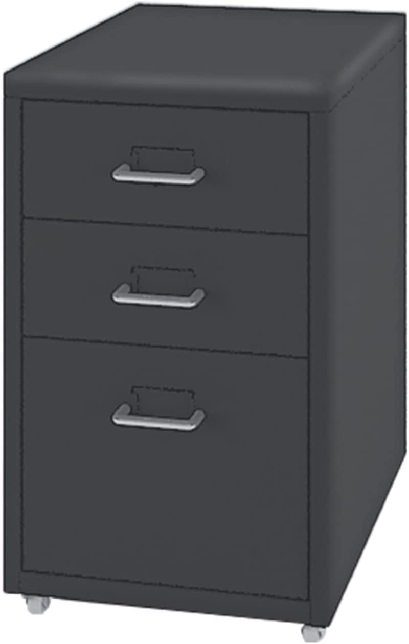 Aioneer 3 Drawer Mobile File Cabinet With Lock For Office And Home Vertical Storage Cabinet For Nization And Security